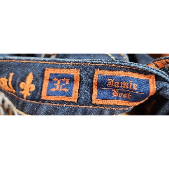 Rock Revival Jamie Bootcut Jeans Distress Size 32x36 EUC - Picture 9 of 10